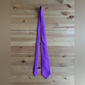 Hermes Dark Magenta Logo Tie
